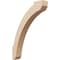 Ekena Millwork 3-inch W x 16-inch D x 22-inch H Lafayette Rough Cedar Woodgrain TimberThane Knee Brace, Primed BRCUR03X16X22LFTRCPR - alternate 1